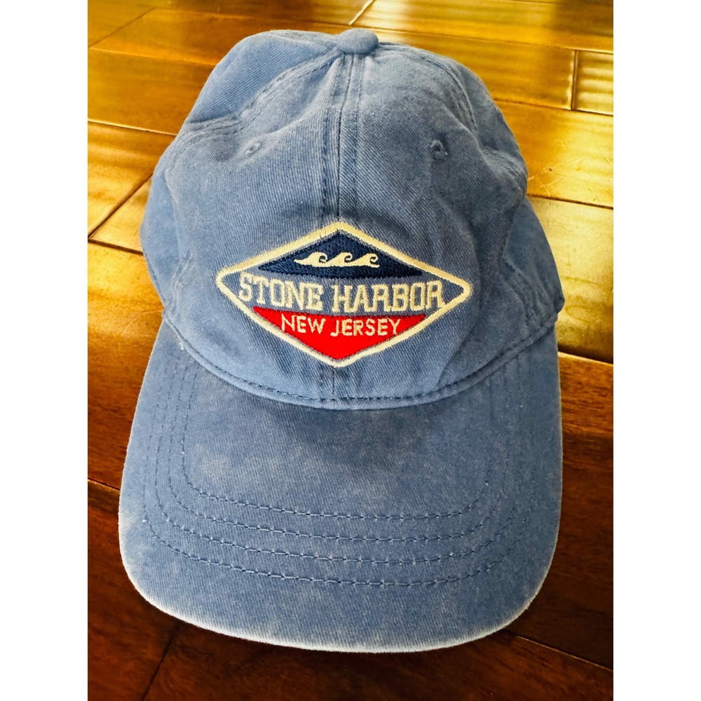 Triangle Stone Harbor NJ Baseball Cap Mens OSFM Blue Excellent